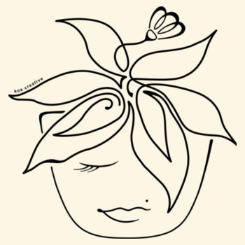 Blooming Pot Plant - Carrie Tote Bag - Black Print Design