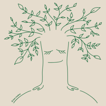 Tree Healing - Heavy Duty Canvas Tote Bag - Green Print Design