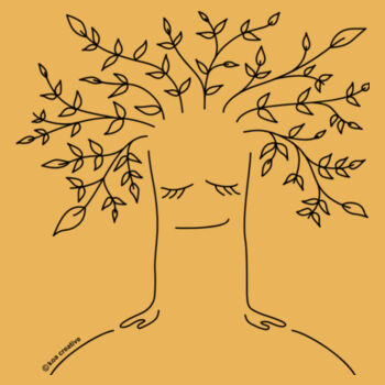 Tree Healing - Mens Staple T shirt - Black Print Design