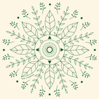 Leaf Mandala - Carrie Tote Bag - Green Print Design