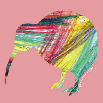 Rainbow Range - Kaleidoscope Kiwi - Kids/Youth Tee Design