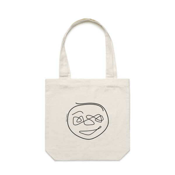 Putting On My Happy Face - Carrie Tote Bag - Black Print Thumbnail