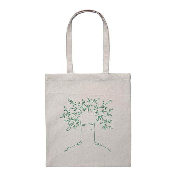 Tree Healing - Heavy Duty Canvas Tote Bag - Green Print Thumbnail