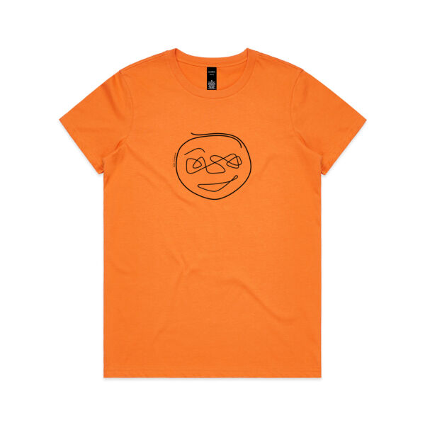 Putting On My Happy Face - Womens Maple Tee - Black Print Thumbnail