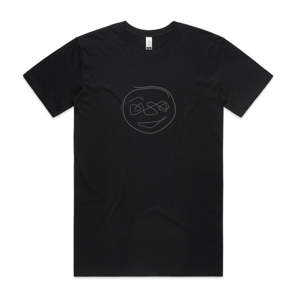 Putting On My Happy Face - Mens Staple Organic Tee - Grey Print Thumbnail