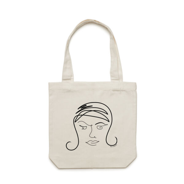 The 60's Flip - Carrie Tote Bag - Black Print Thumbnail