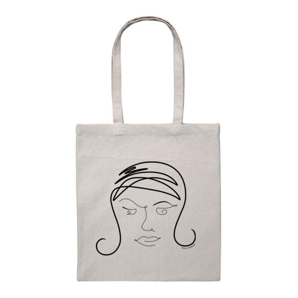 The 60's Flip - Heavy Duty Canvas Tote Bag - Black Print Thumbnail