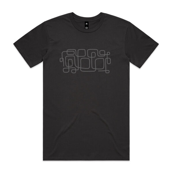 Looped - Mens Staple T shirt - Grey Print Thumbnail
