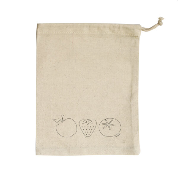 Fine Fruits - Small Calico Bag - Black Print Thumbnail