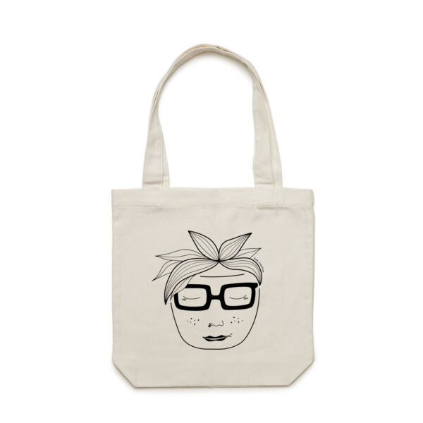 Houseplant Hettie - Carrie Tote Bag - Black Print Thumbnail