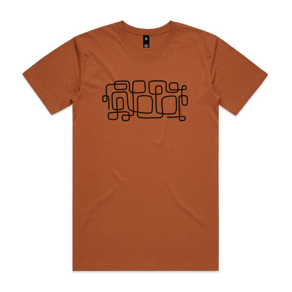 Looped  - Mens Staple T shirt - Black Print Thumbnail