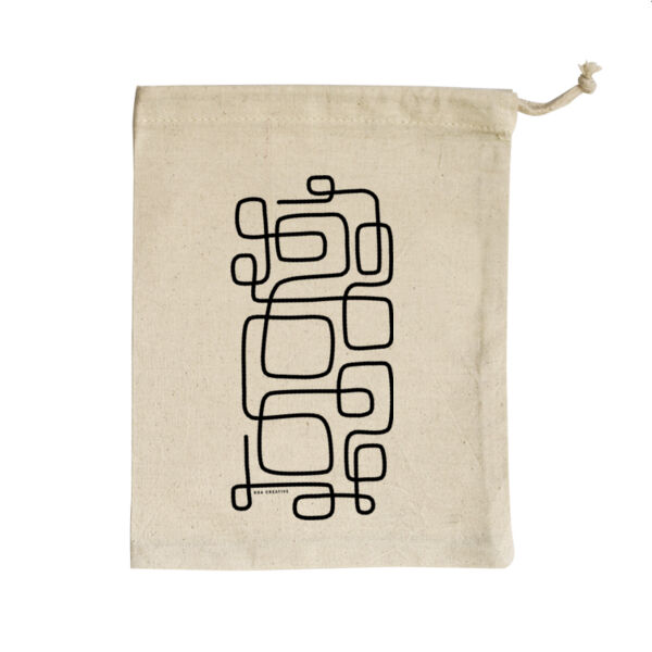 Looped  - Small Calico Bag - Black Print Thumbnail